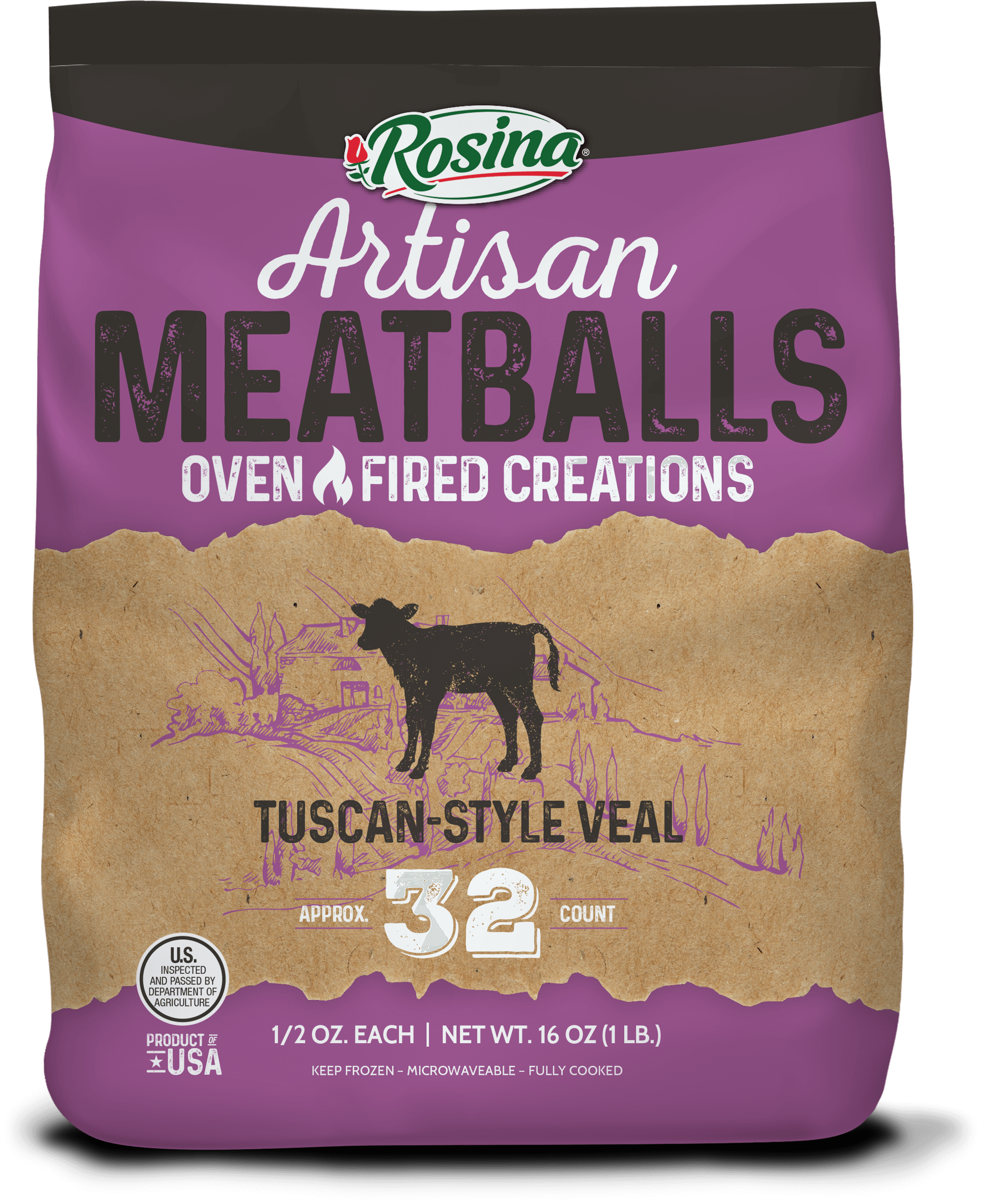 Rosina Artisan Tuscan-Style Veal Meatballs (½ oz)