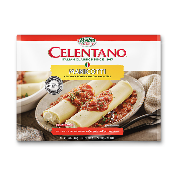 Celentano Manicotti (Add Sauce)