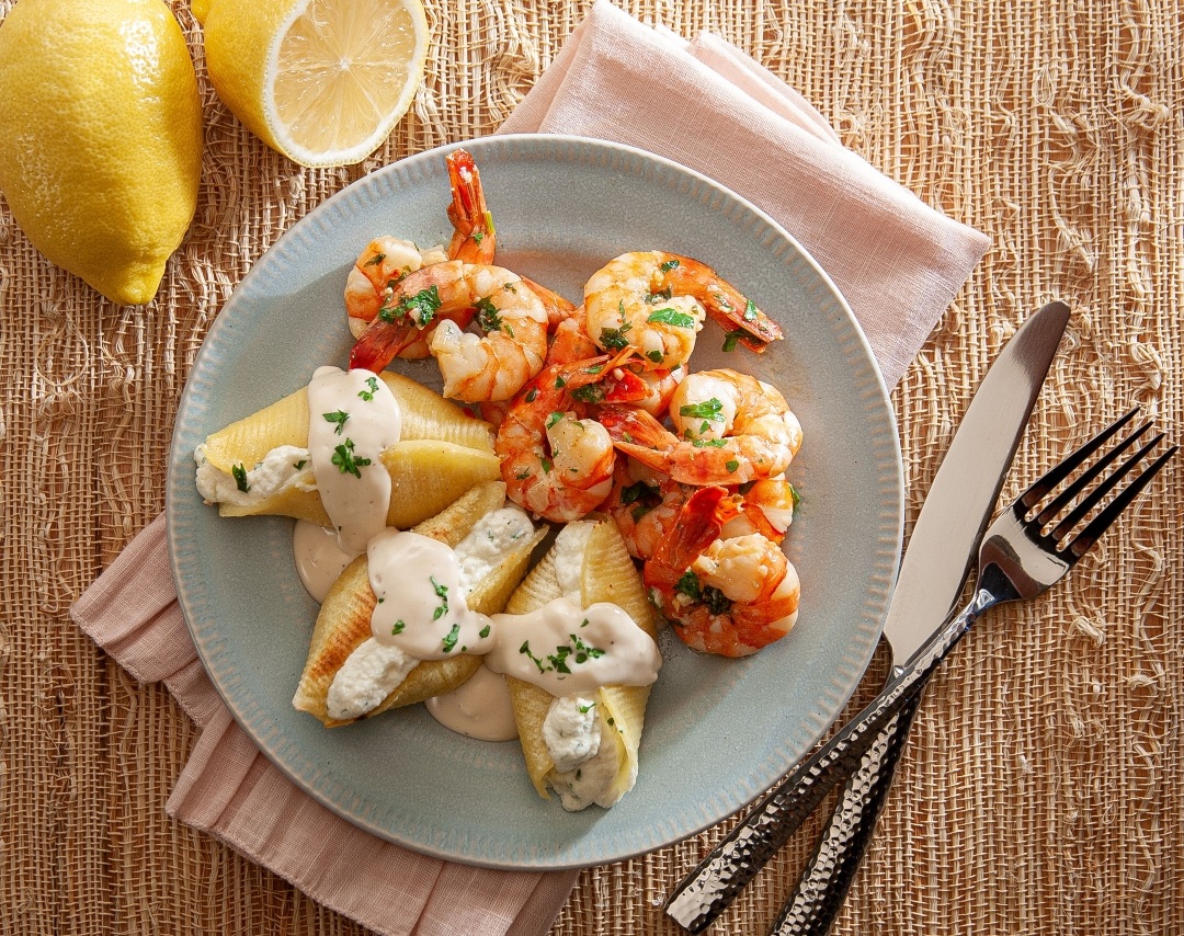 Shrimp Scampi Cheese Stuffed Shells