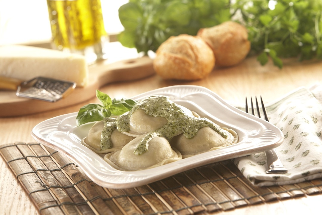 Beef Ravioli with Pesto