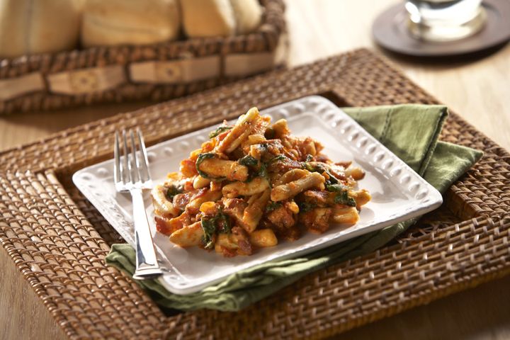 Cavatelli with Bacon and Arugula