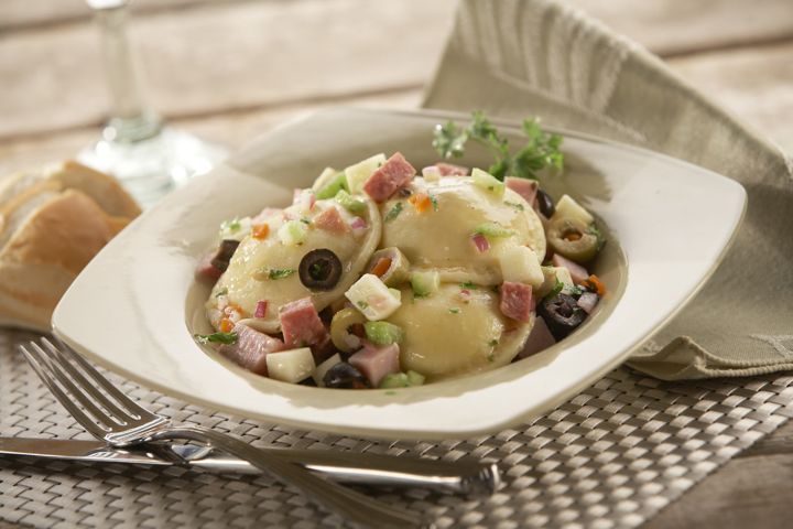 Cheese Ravioli Muffuletta Salad