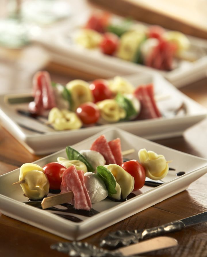 Cheese Tortellini Antipasto Skewers