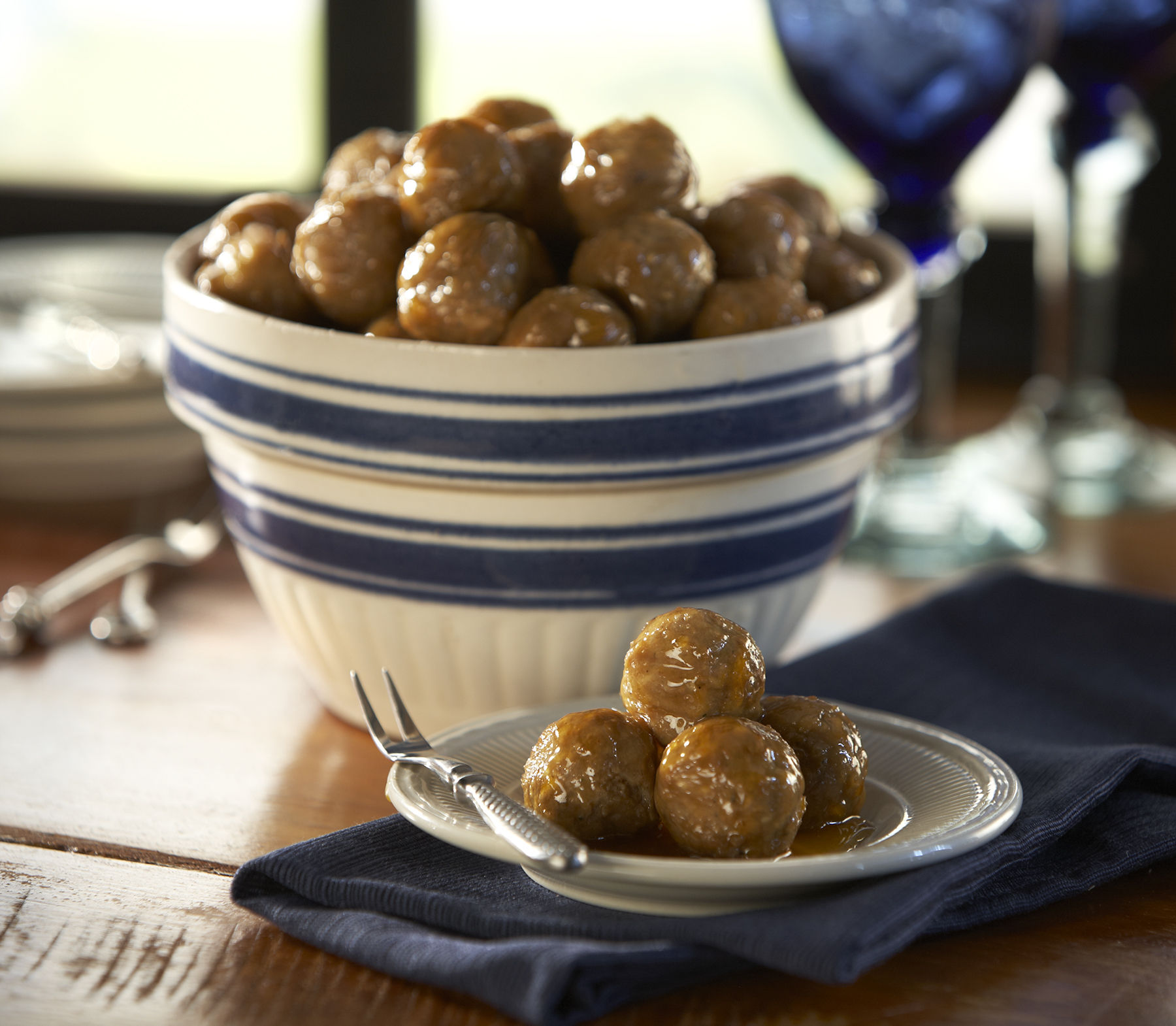 Crock Pot Homestyle Meatballs with Honey, Buffalo Sauce