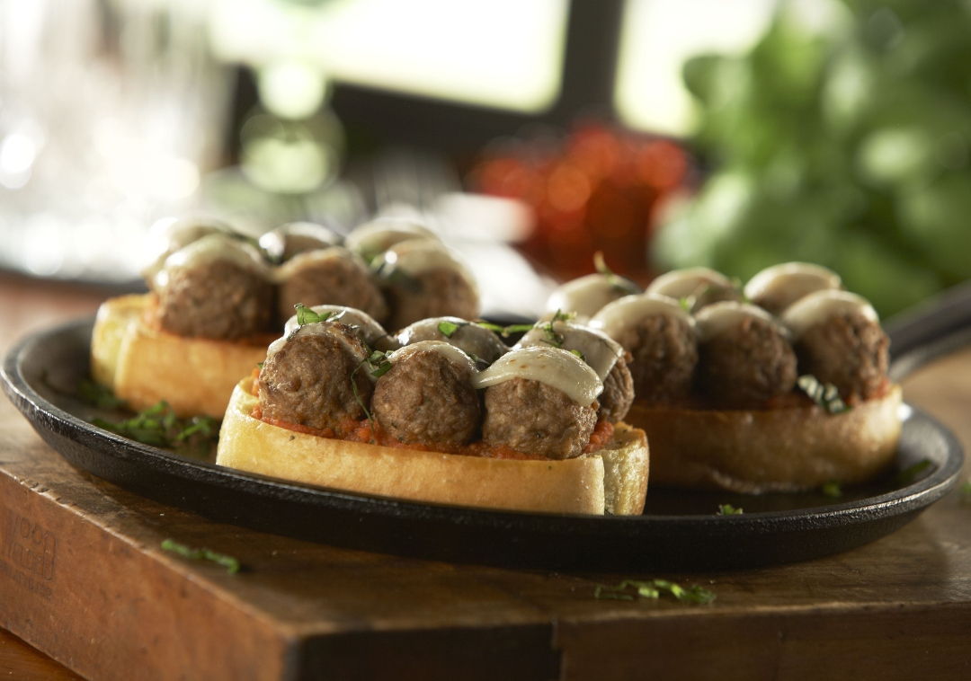 Italian Style Meatball Garlic Toast Crostini