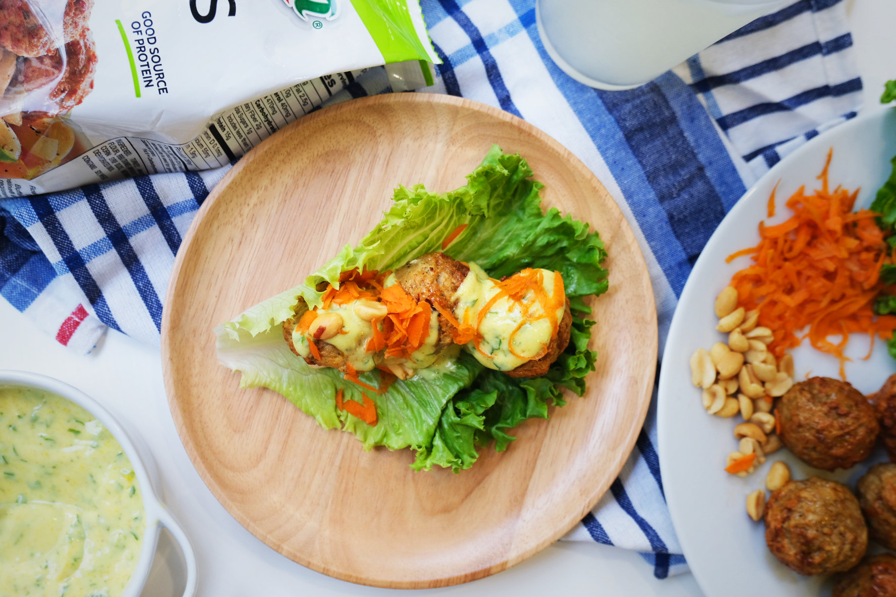 Curry Turkey Meatball Lettuce Wraps 